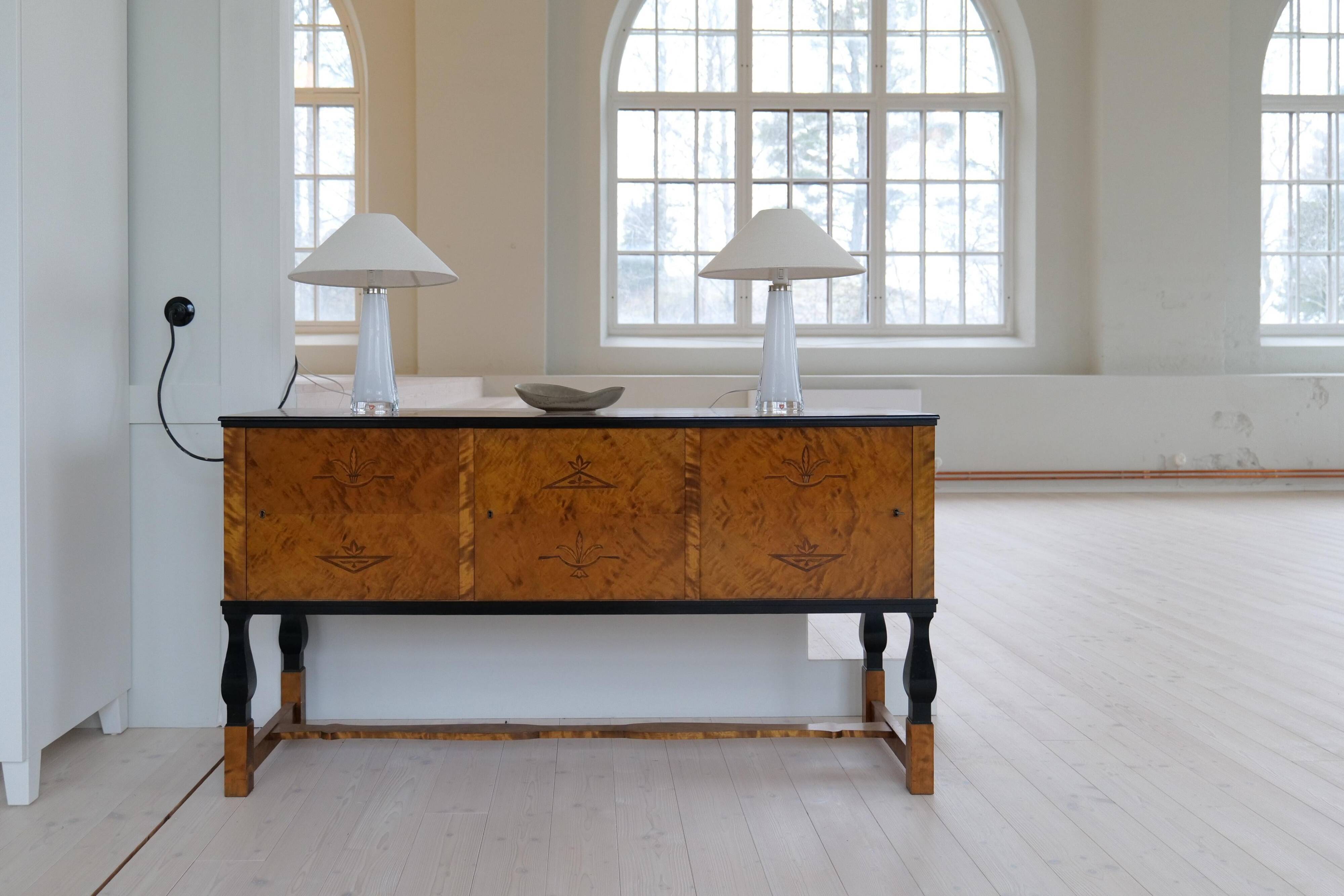 Mid-century table lamps by Carl Fagerlund for Orrefors Sweden RD, 1566