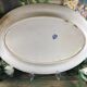 Oval dish Longwy model Louis XV white and blue 1850