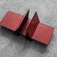Red plastic bookends Vintage Mid-Century Italian Modern Space Age