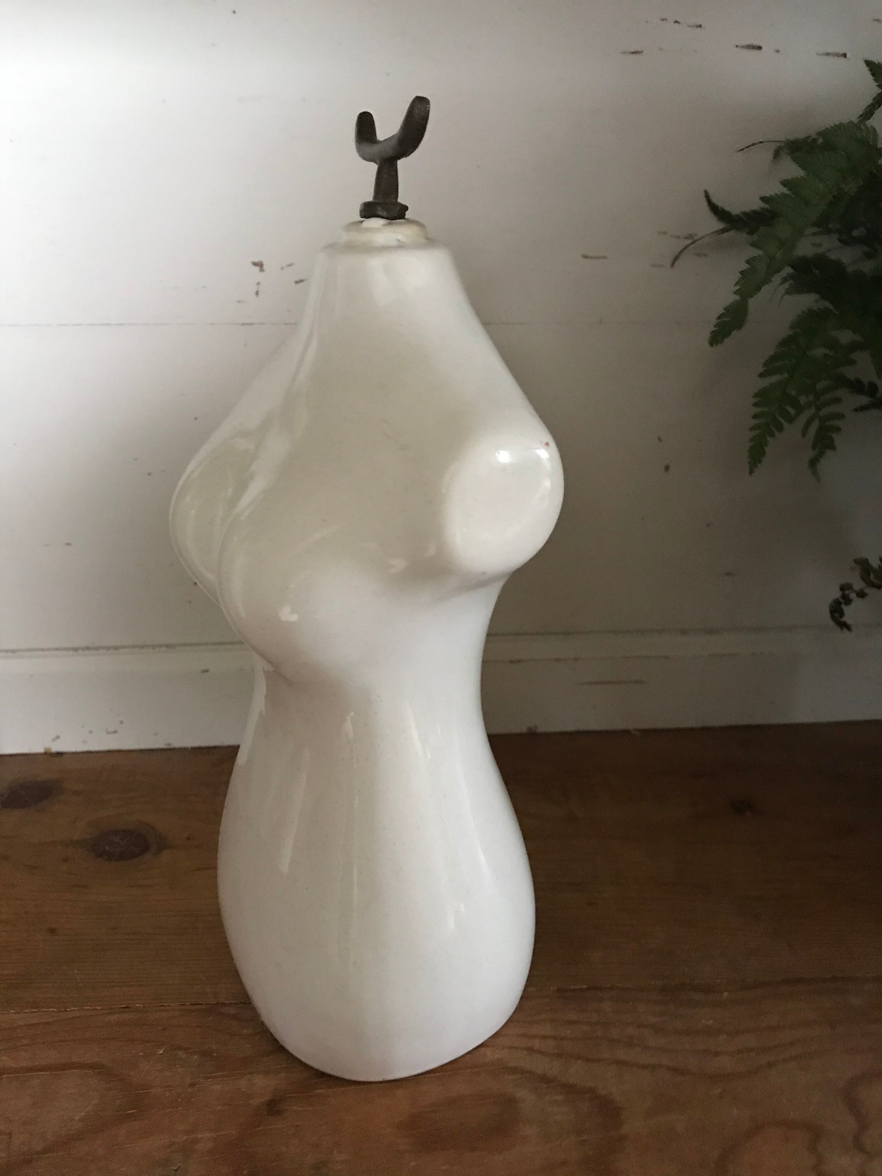 Enamelled ceramic bust