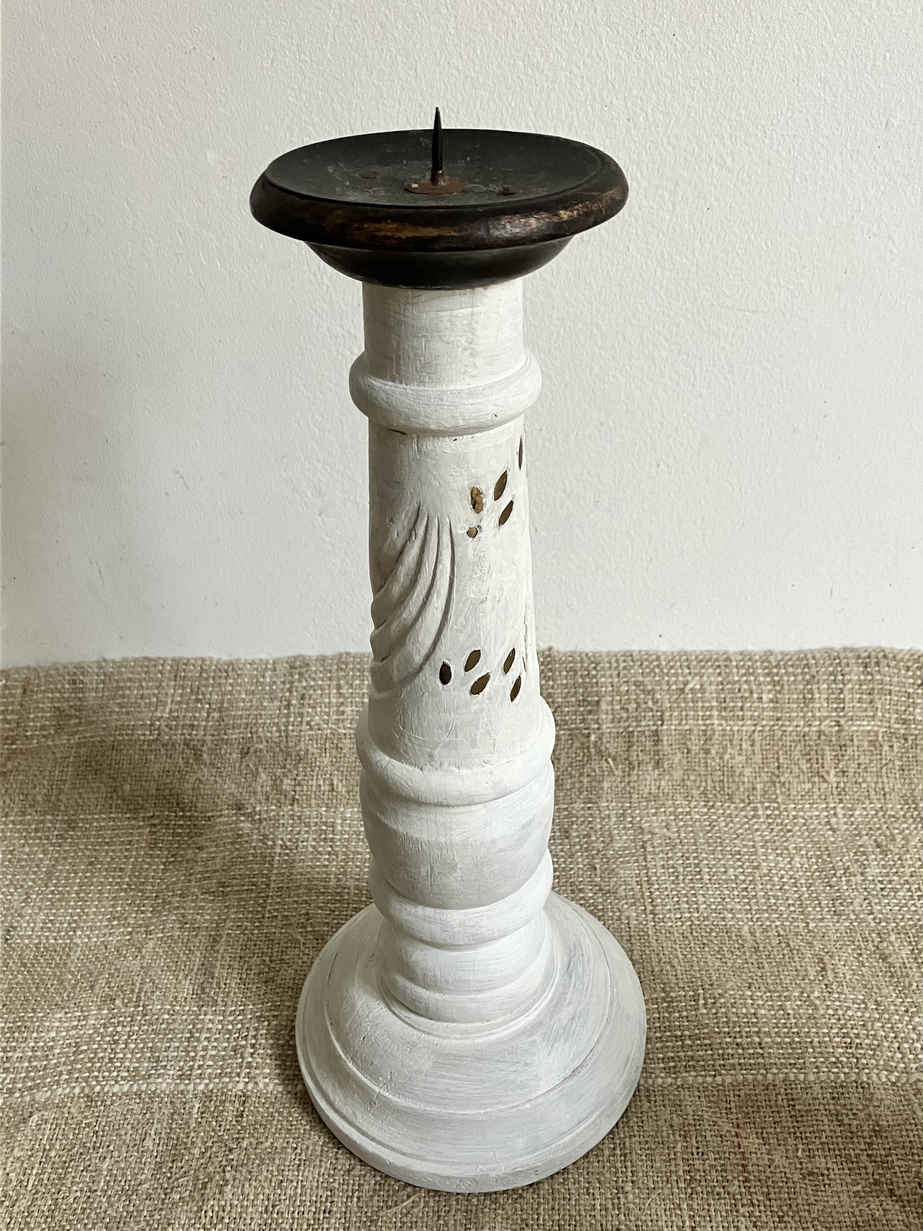 Old wooden candlestick