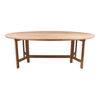 Table à manger en pin cérusé. Ollé Pira. Suède années 1960