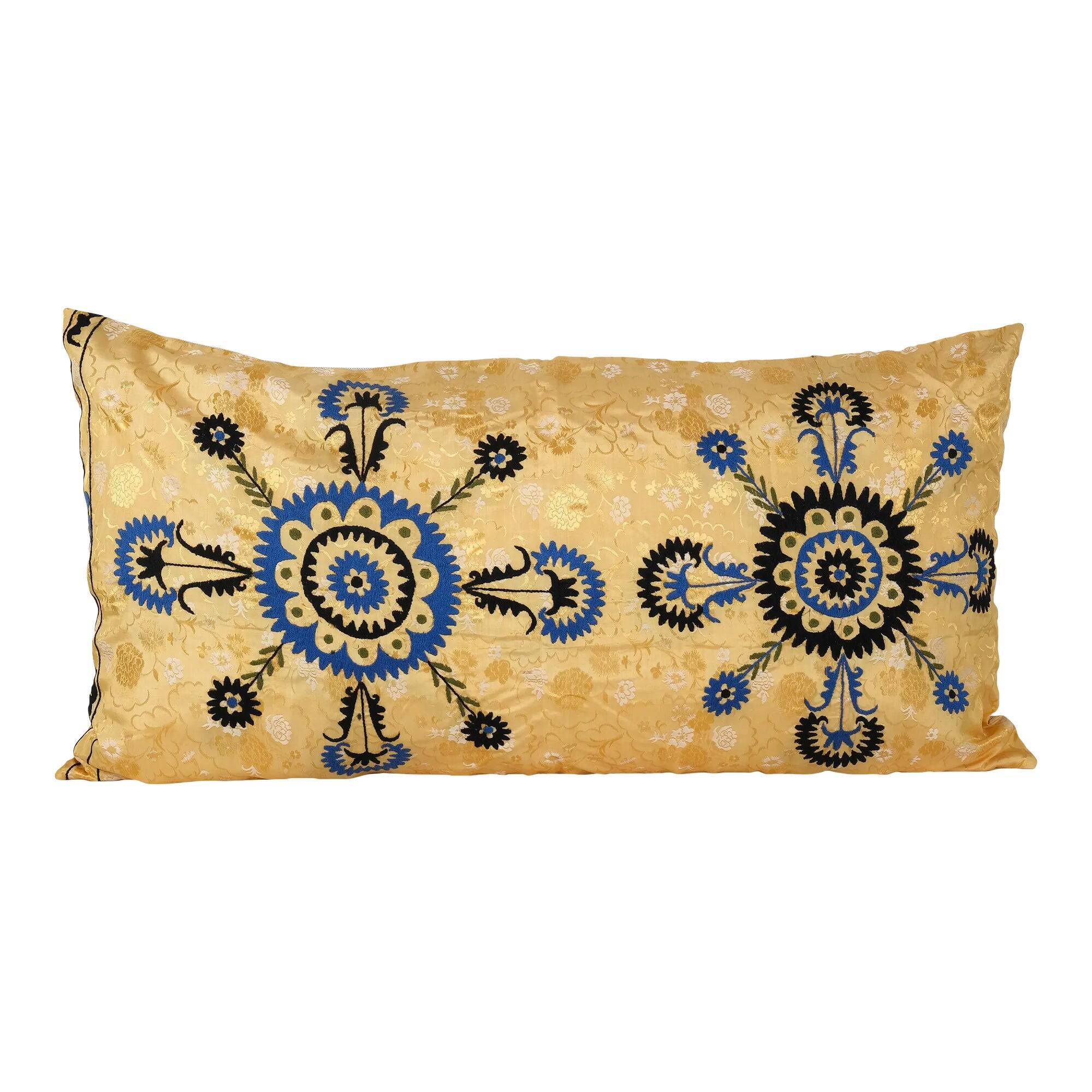 Vintage embroidered cushion cover 109x61 cm