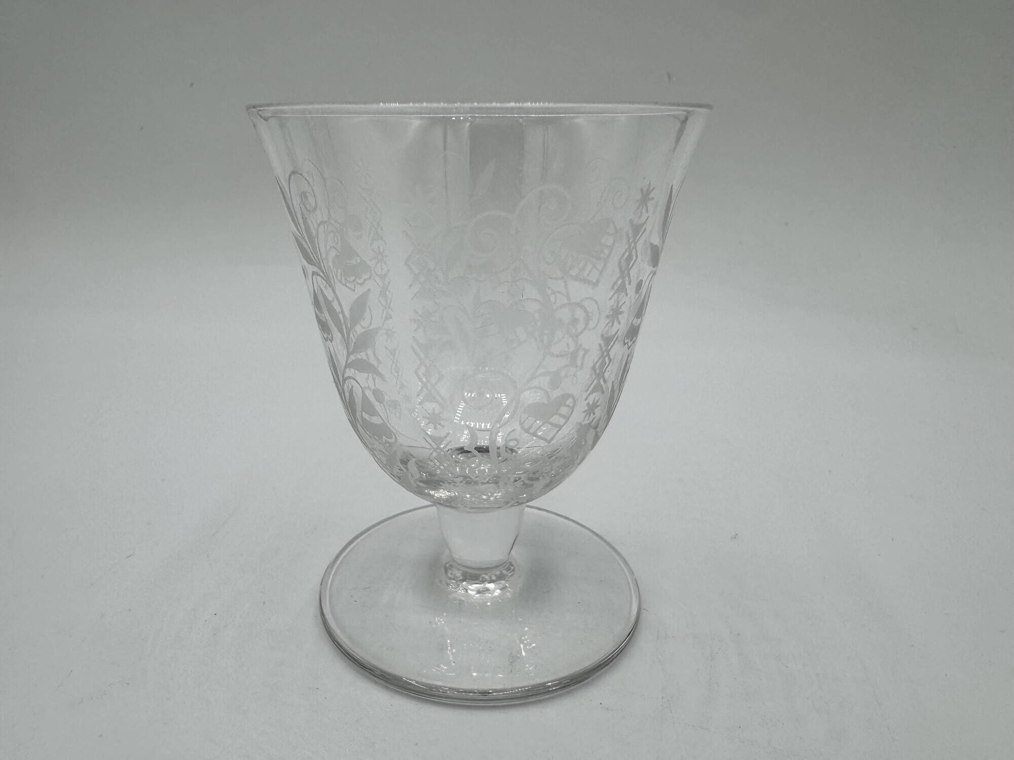 Set of 5 white wine glasses - Baccarat Crystal – Argentina model, 1940