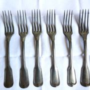 Art Deco cutlery, spoons, forks and table knives.