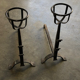 Pair of 18th century wrought iron andirons