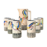 Orangeade service, Italian ceramics, horses