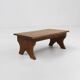 Small Rustic Wooden Stool with Curved Base, France, 1900s