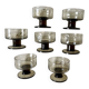 7 stemmed glasses, smoked glass, Mobil