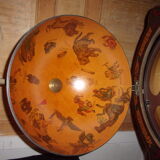 Earth globe bar world map wheels 1970/1980