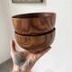 Antique walnut wooden bowls