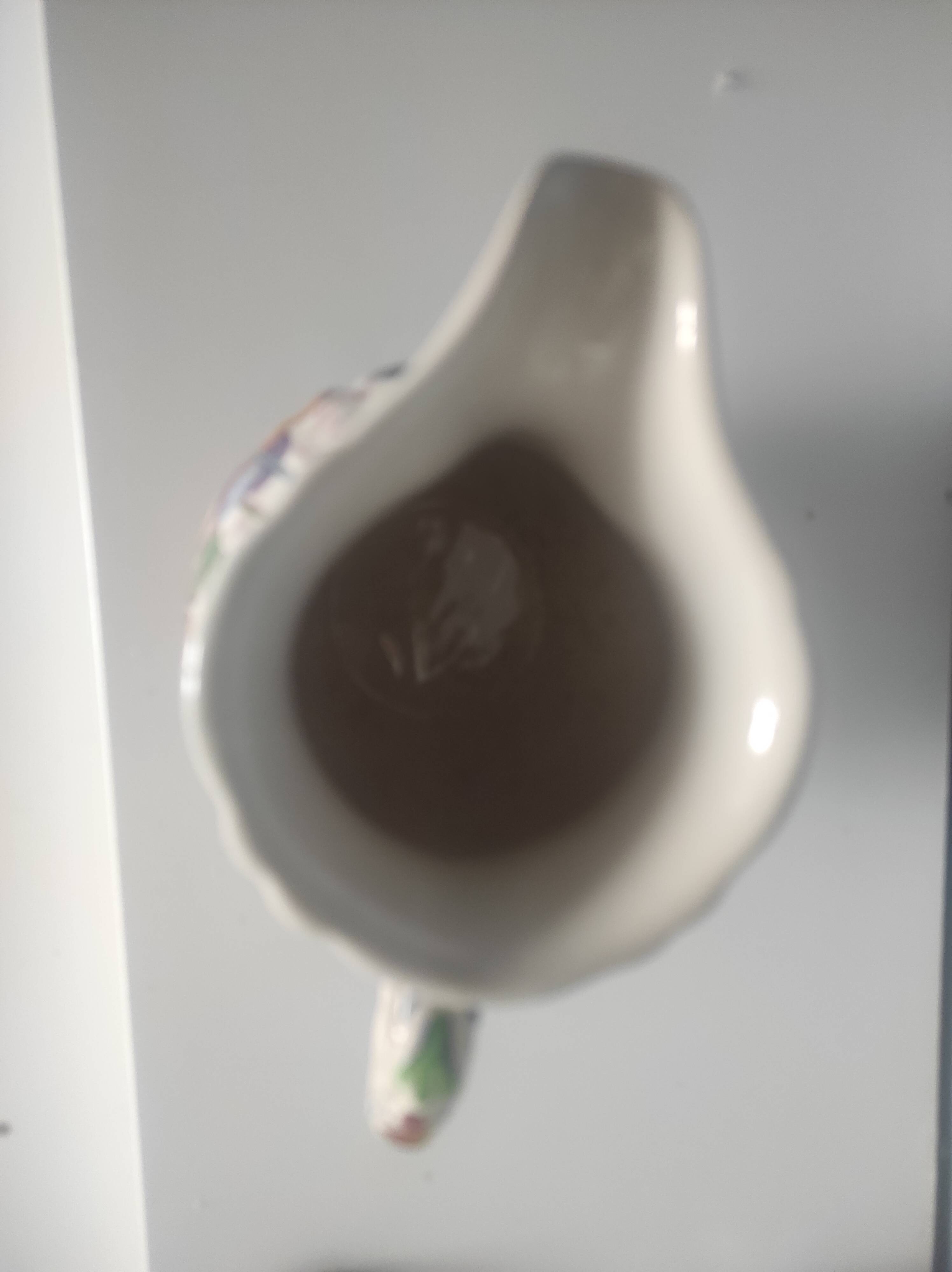 Multicolor Mason's Ironstone Fenton fruit basket pitcher