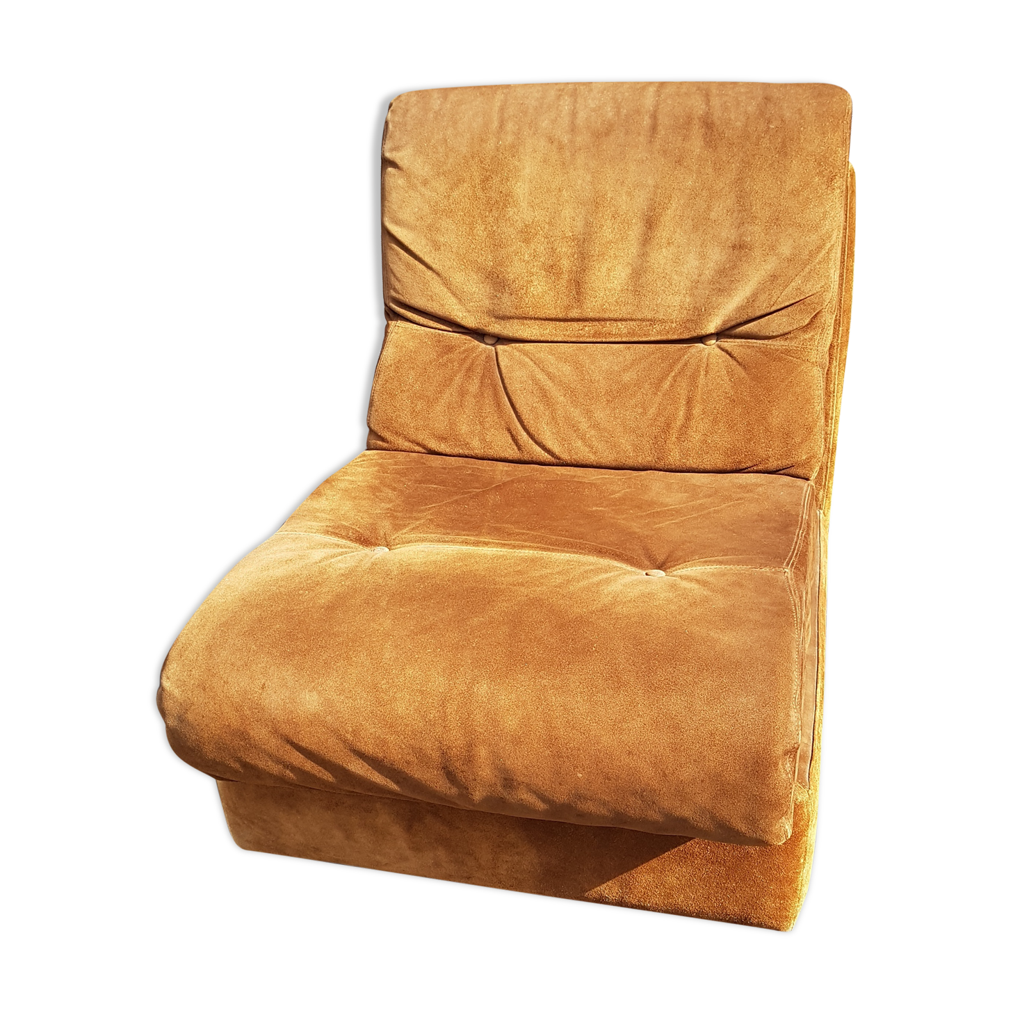 Armchair Jacques Charpentier chocolate skin