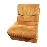 Armchair Jacques Charpentier chocolate skin