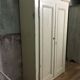 Old wardrobe, aged white patina
