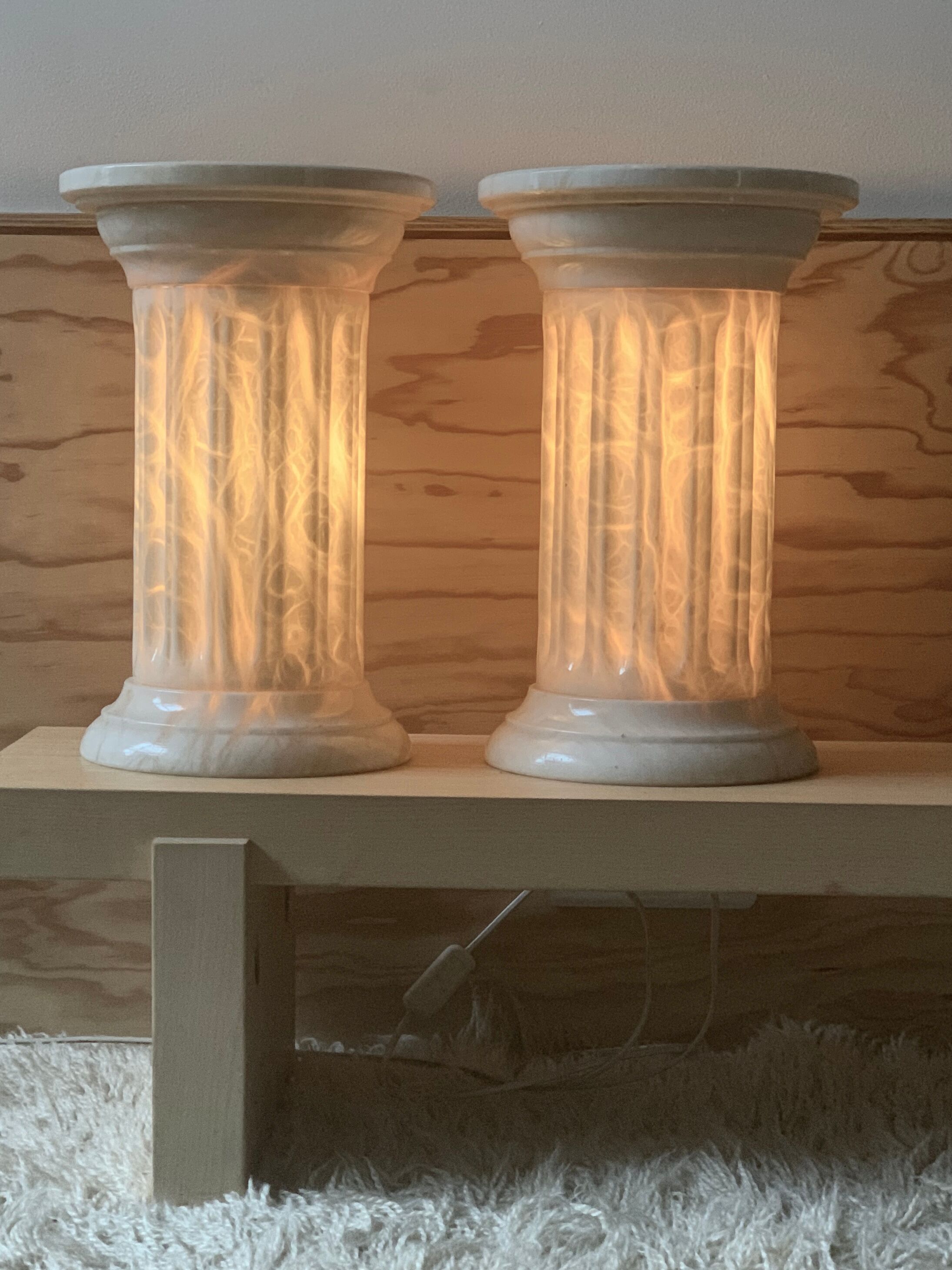 Pair of bright sofa ends