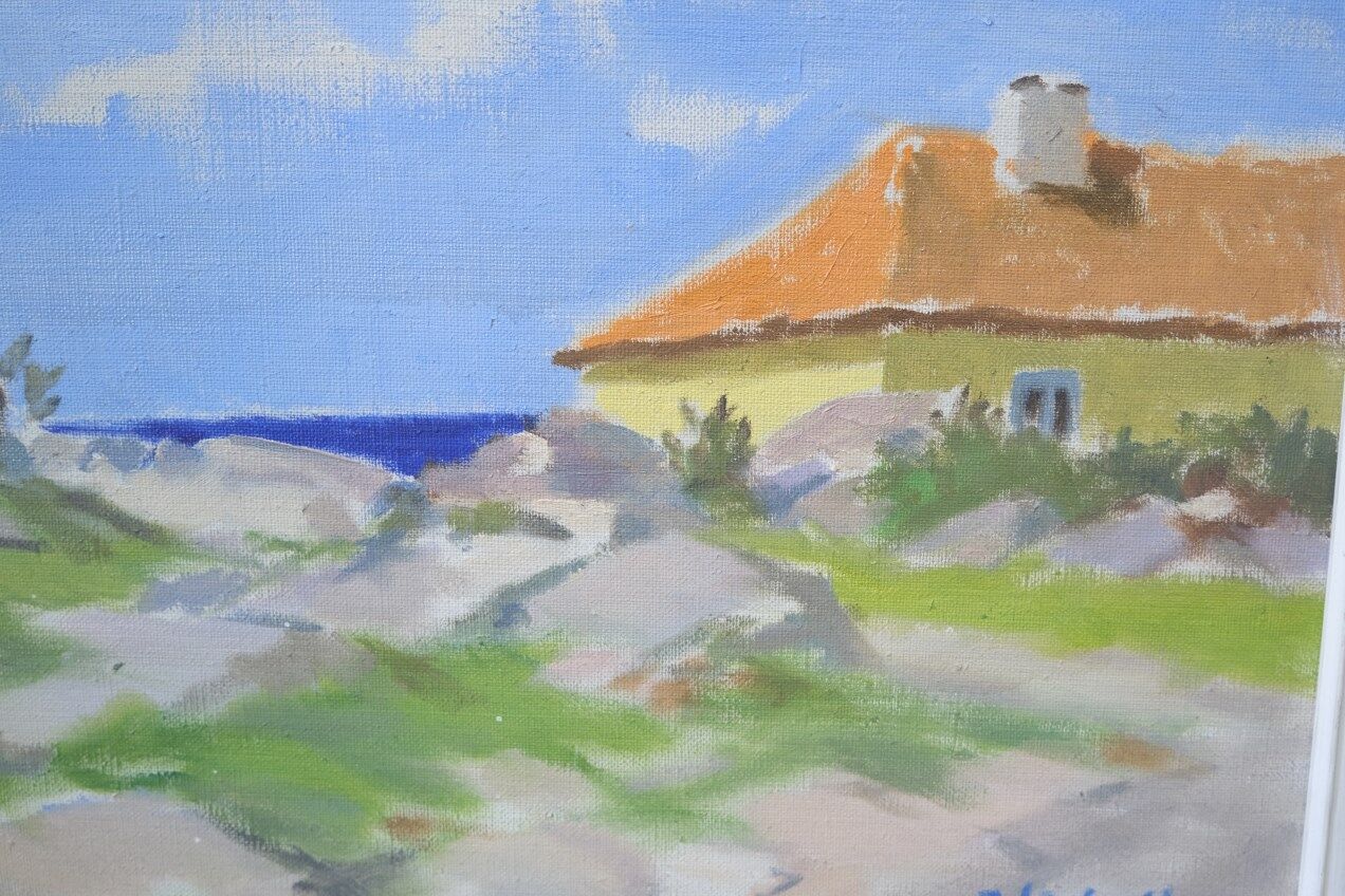 Ragnar Lindquist, Swedish Modern Landscape, 1960s, Oil on Canvas, Framed