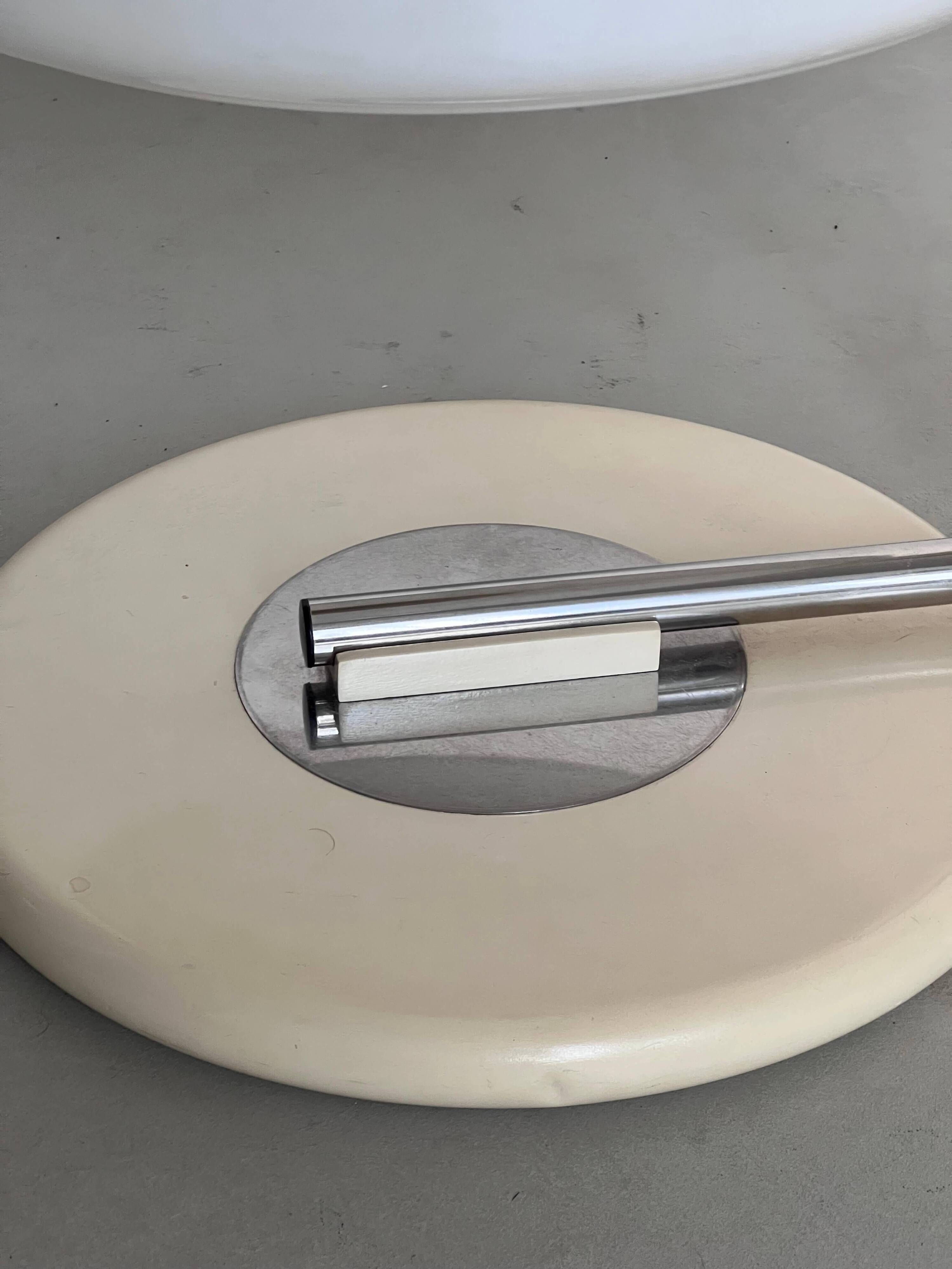 Collectible Space Age Table / Desk Lamp in Steel and Plexiglass Voghera by Zonca