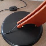 Curvated mahogany floor lamp