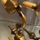 Pair of Louis XIV style brass sconces