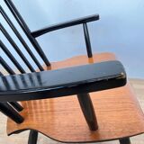 Fauteuil à bascule finlandais vintage par Varjosen Puunjalostus pour Uusikylä, 1960