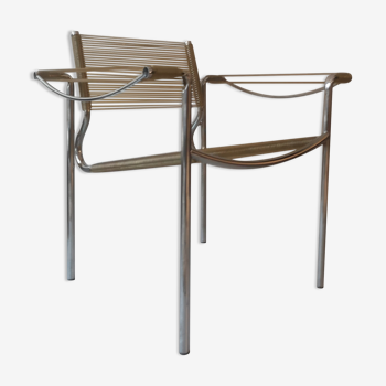 Fauteuil Spaghetti & chrome 109 par Giandomenico Belotti pour Alias, Italie,1980