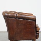 Vintage Sheepskin Leather Club Chair