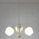 Vintage Elegant Pendant Lamp, Shabby Chic White Chandelier, Mint Green