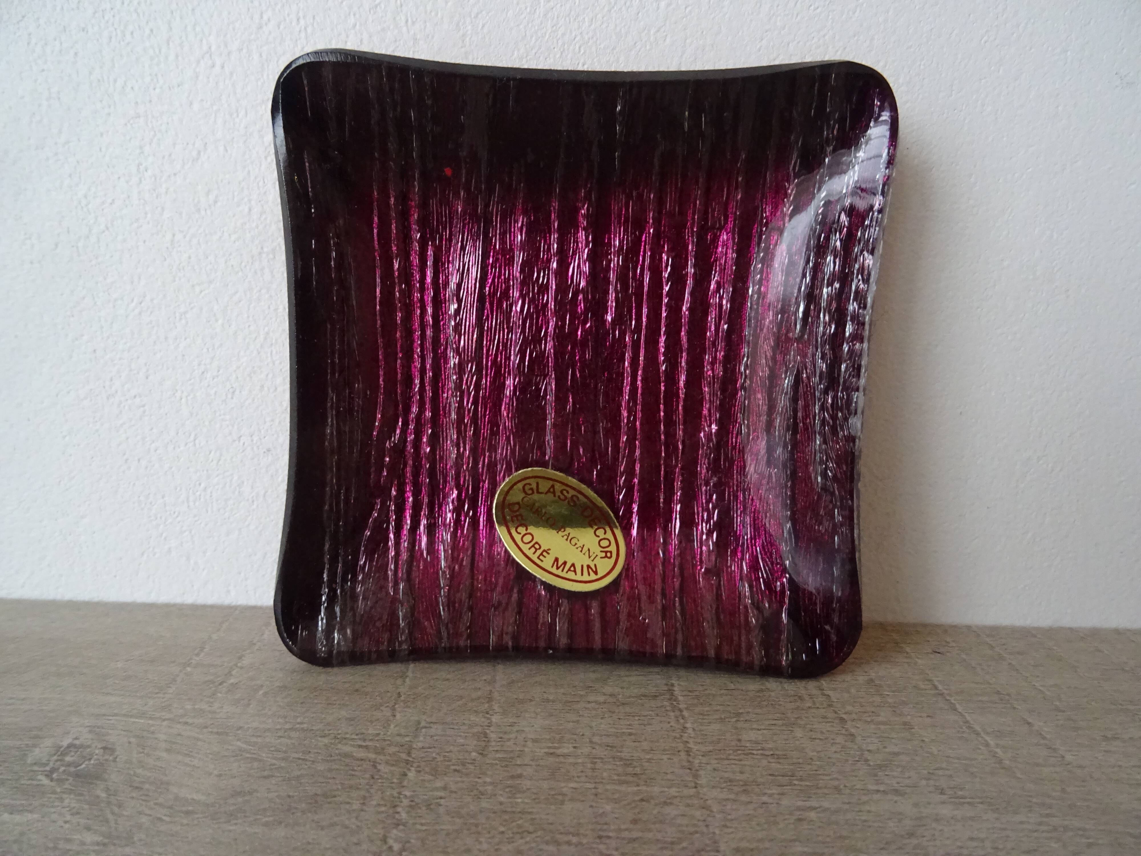 Ensemble  de 6 coupelles vide-poche verre murano Carlo Pagani
