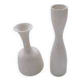 Group of 6 white and grey Midcentury Modern vessels Rörstrand Sweden 1950