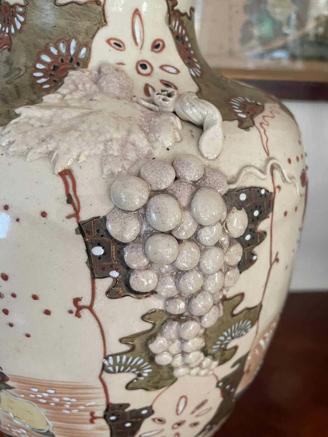 Large Japanese Satsuma vase 46cm