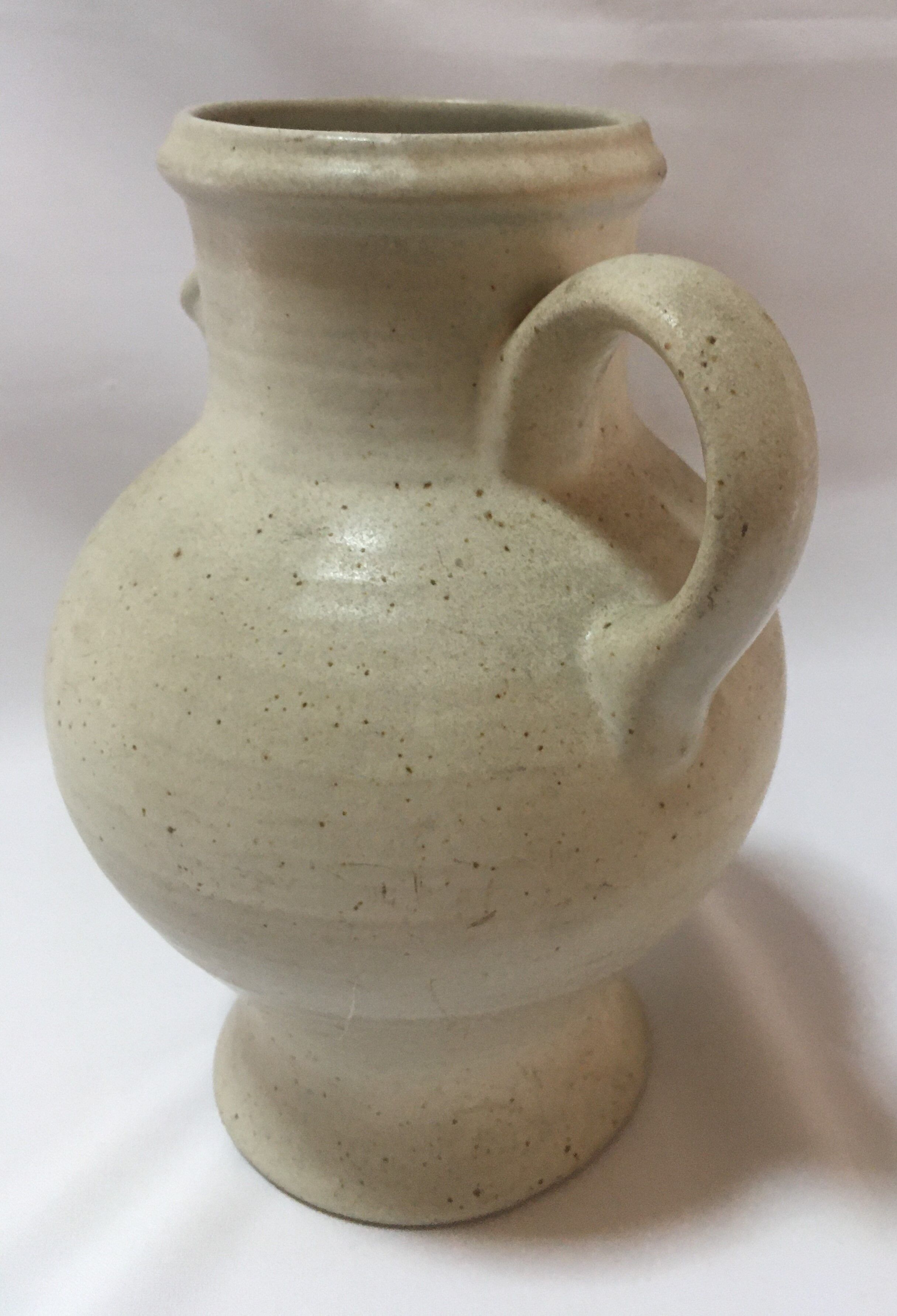 Enamelled sandstone jug