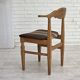 1960s, Danish design by Henning Kjærnulf, et of 4 chairs, wool, oak wood.