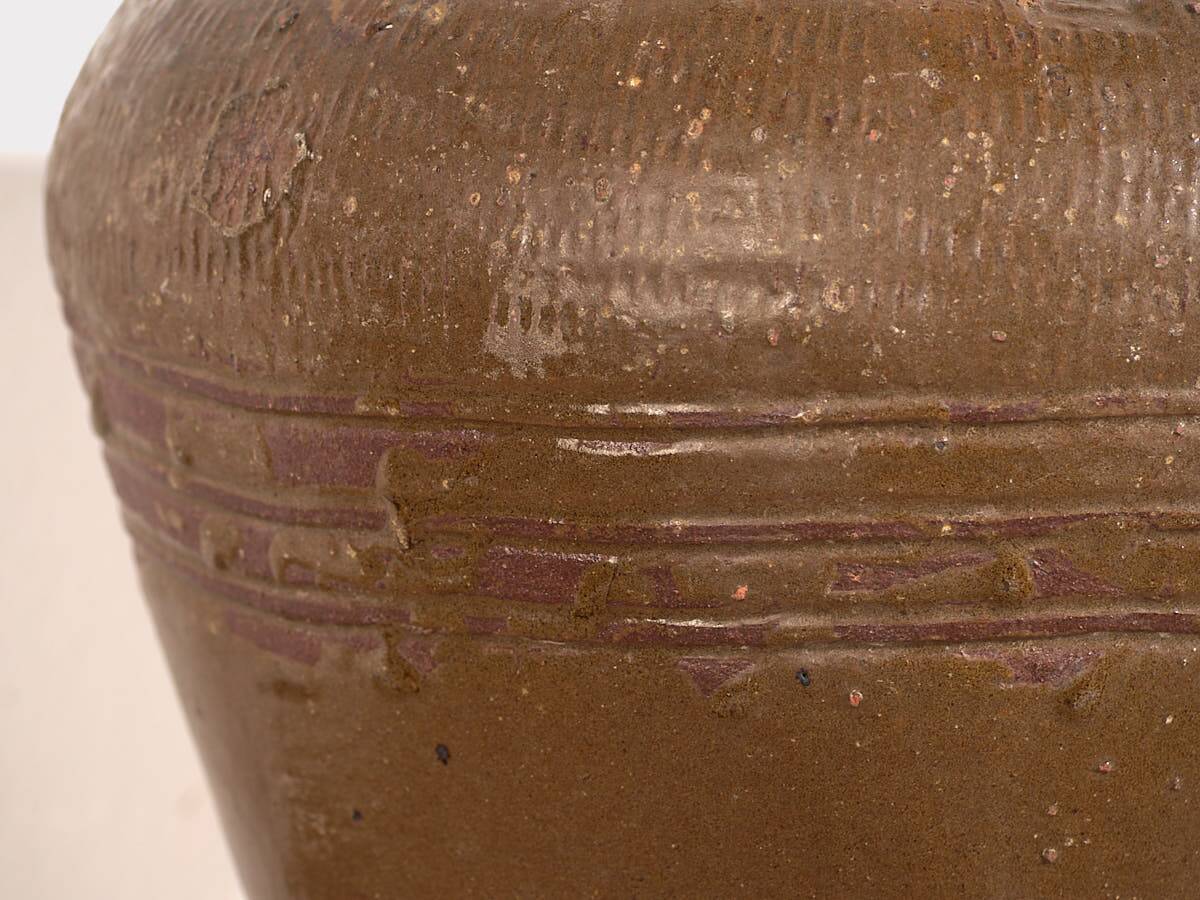 Small antique glazed ceramic vase (c.1900)