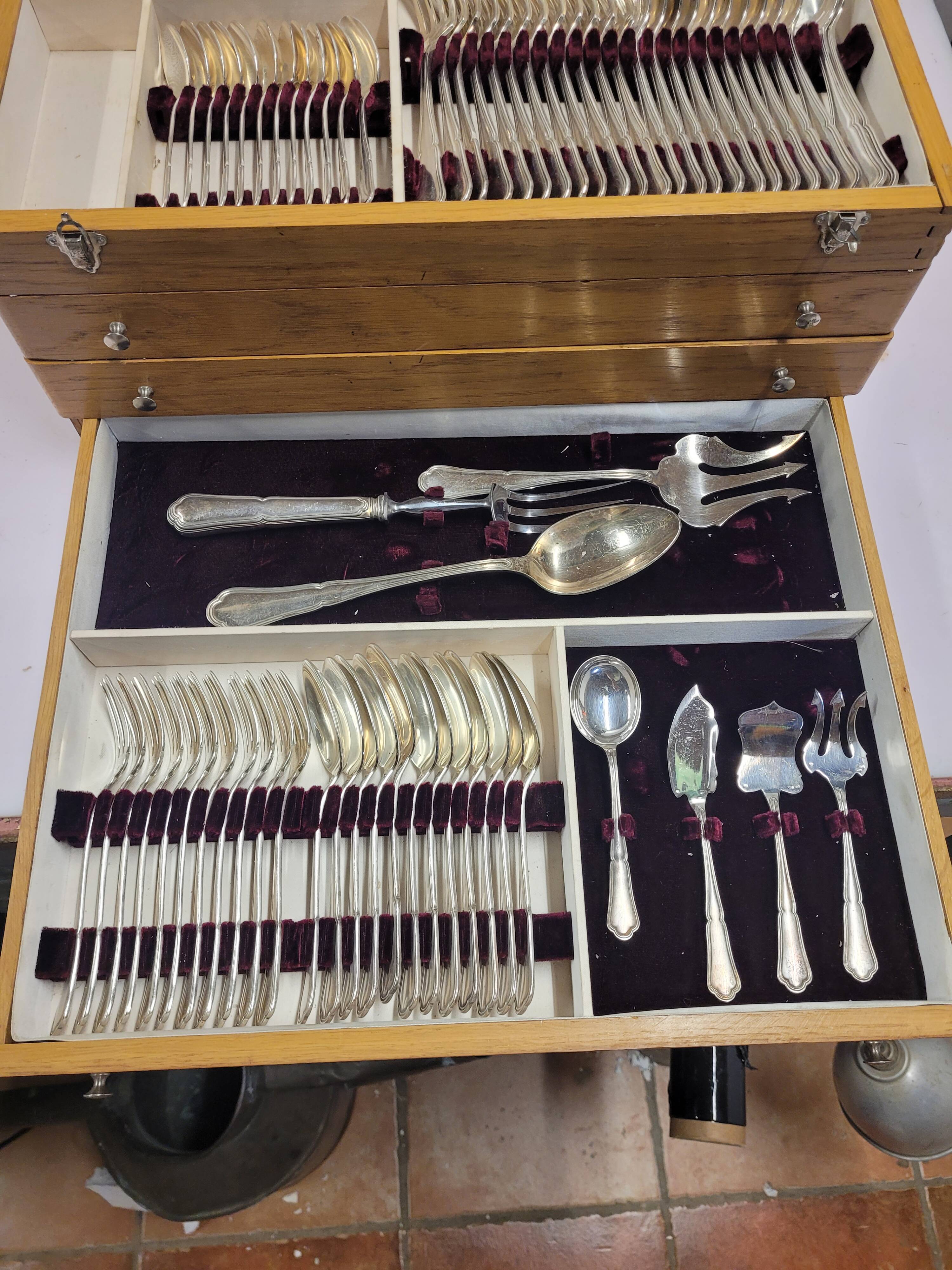Cutlery set 170 pieces in chrome metal Goldsmith Chrysalia