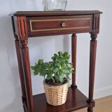 Pedestal table bedside Louis XVI mahogany style