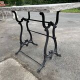 Garden table foot cast iron stone tray