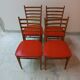 4 Scandinavian style wooden chairs