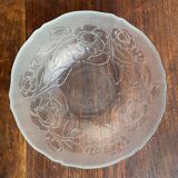 Vintage salad bowl with stylised rose pattern D23 H10