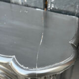 Louis XV style fireplace in black Belgian marble, circa 1880.