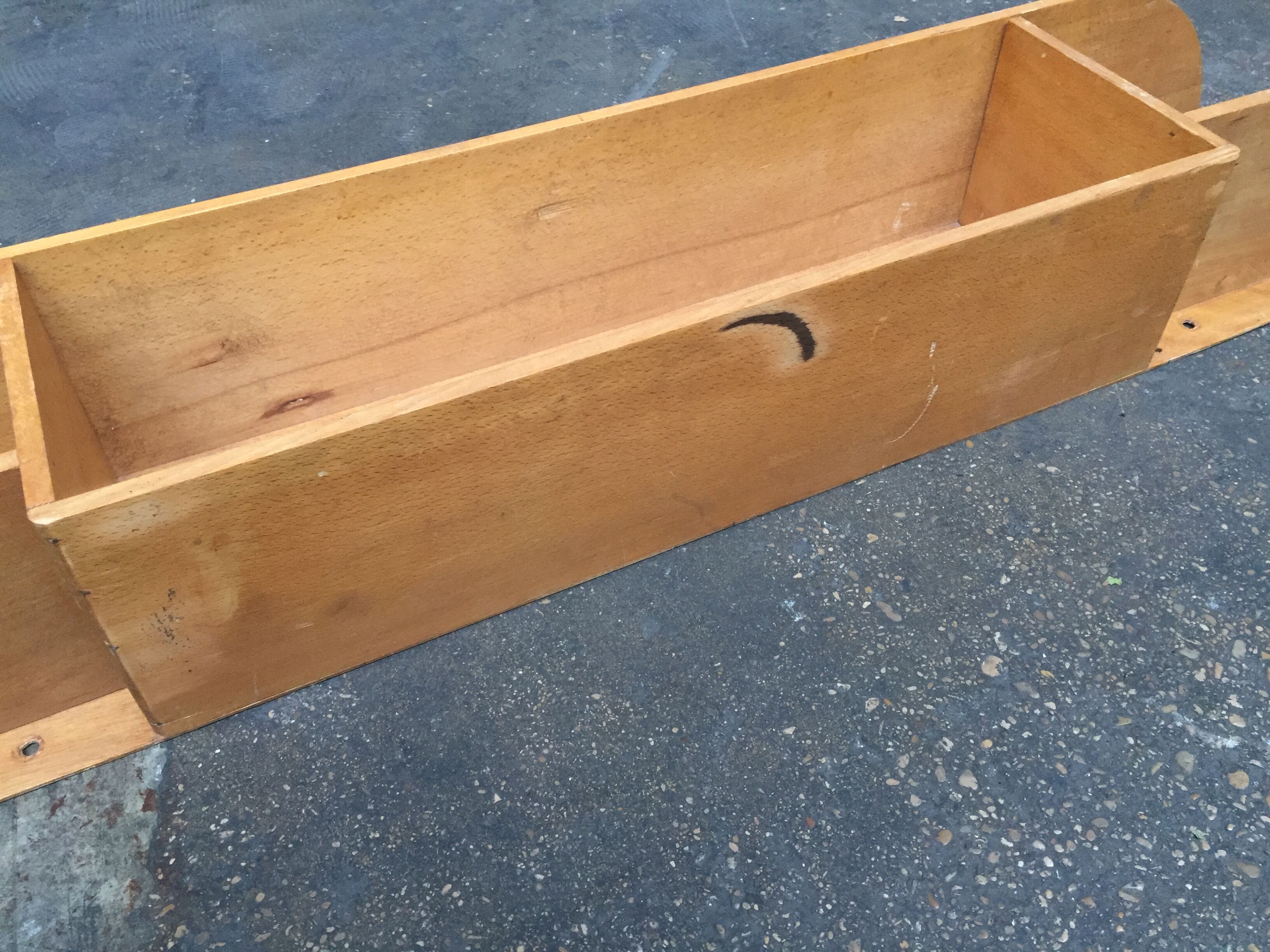 Vintage wooden wall shelf