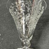 6 engraved light crystal glasses