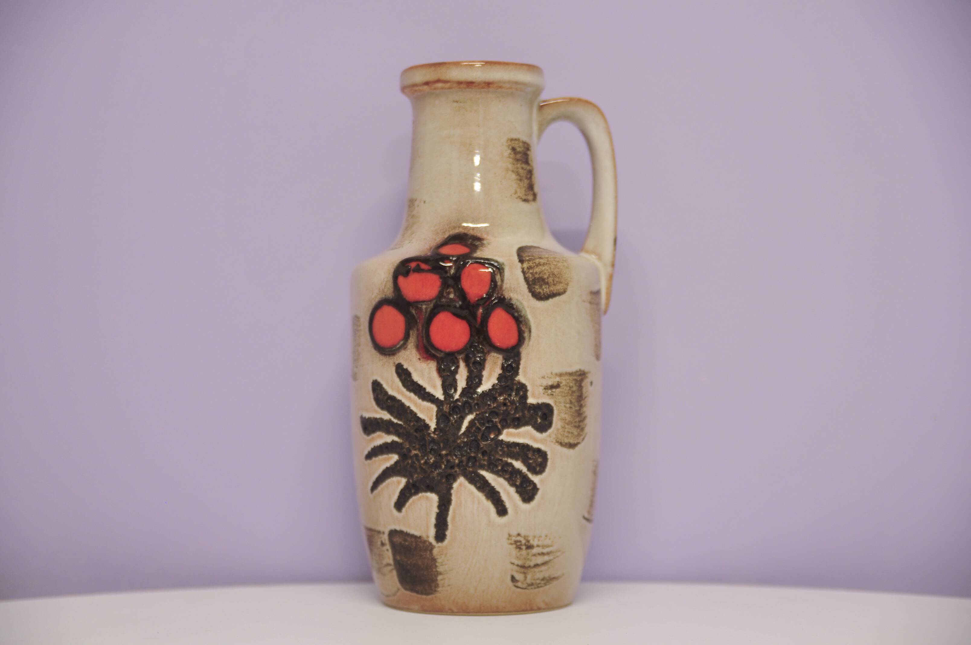 vintage taupe black Fatlava West Germany Scheurich