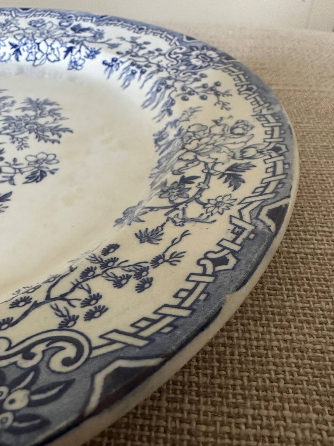 Large round antique dish