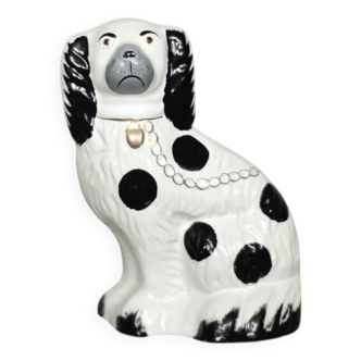Chien de cheminée vintage en céramique Staffordshire Spaniel Figurine de cheminée