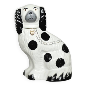 Chien de cheminée vintage en céramique Staffordshire Spaniel Figurine de cheminée