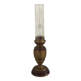 Lampe à poser en bronze et verre, Art Nouveau