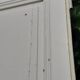 Communication door h221xL90cm old paneled, molded, interior