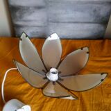 Daisy suspension shortbread glass and vintage brass