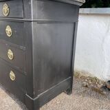 Commode ancienne d'époque restauration patinée noire